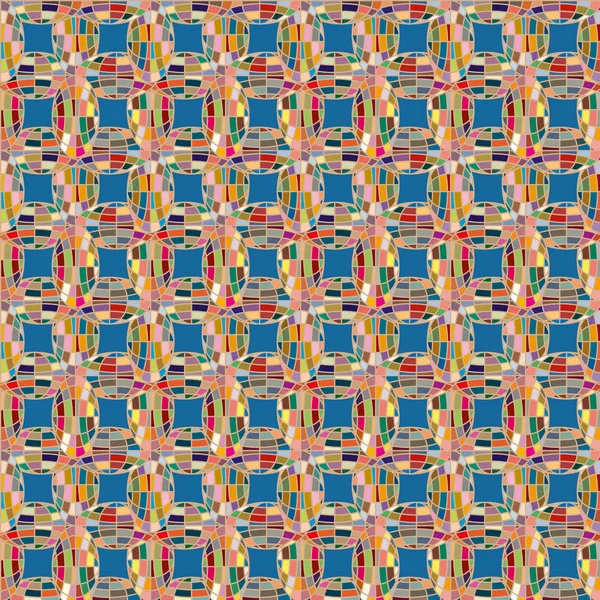 Patrón Caleidoscopio Abstracto Con Globos Mosaico Colores — Vector de stock