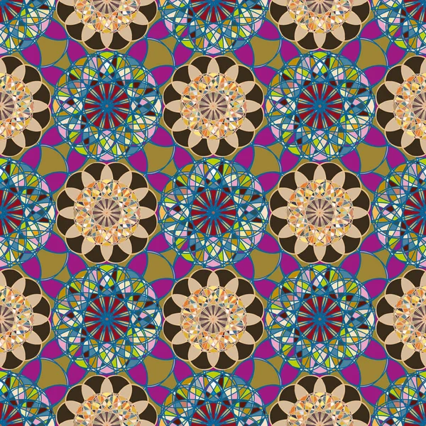 Abstrato Colorido Caleidoscópico Mosaico Mandala Fundo — Vetor de Stock