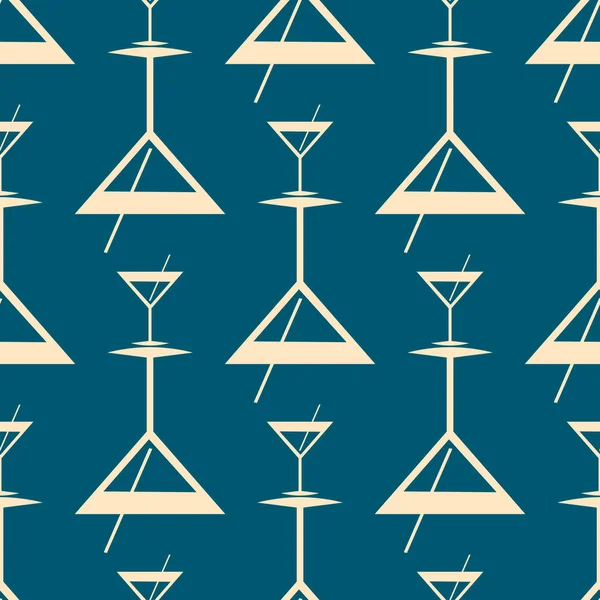 Tropik kokteyller desen, renkli kesintisiz vektör çizim