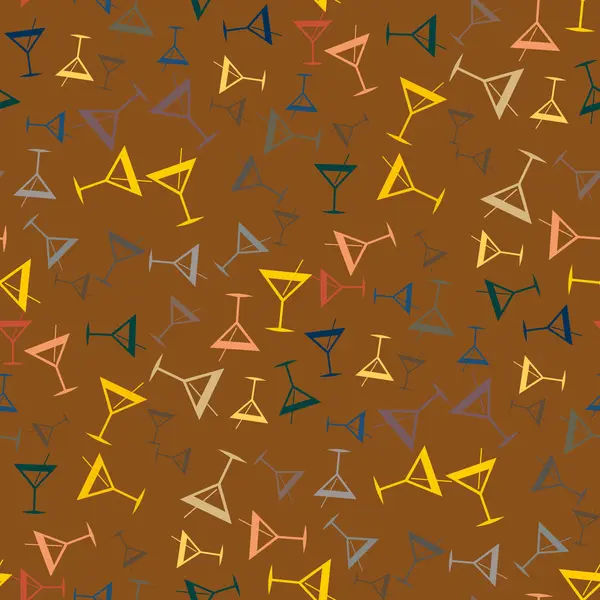 Tropik kokteyller desen, renkli kesintisiz vektör çizim