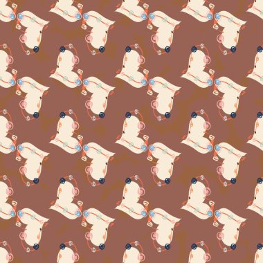 Soyut kalp doodle arka plan için seamless modeli. 