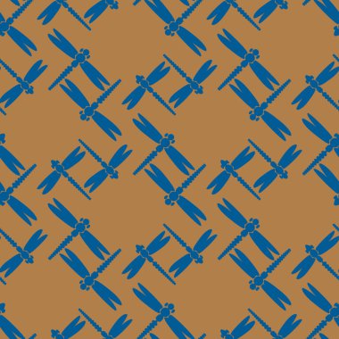 Dekoratif renkli seamless modeli ile şirin yusufçuk