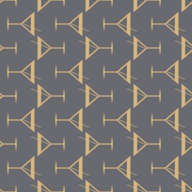 Tropik kokteyller desen, renkli kesintisiz vektör çizim