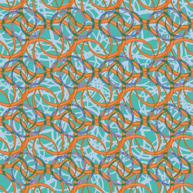 vektör çizim arka planı için daireler ile seamless modeli   