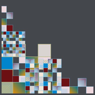 küpleri ve kareler vektör çizimi