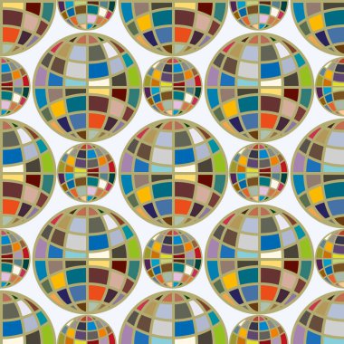 Renkli mozaik küre ile Seamless Modeli