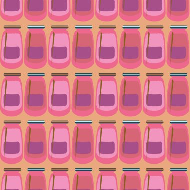 Kavanoz ile rustik ev konserve yeni dikişsiz desen arka planı için.