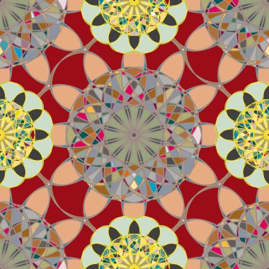  soyut çiçek geometrik Dikişsiz desen arka planı için