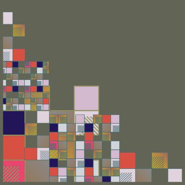 küpleri ve kareler vektör çizimi