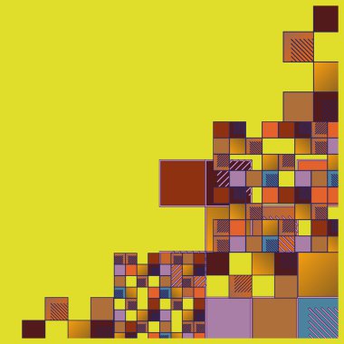 küpleri ve kareler vektör çizimi