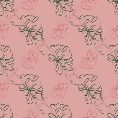 Renkli Yay ve kurdeleler sorunsuz desenli arka.