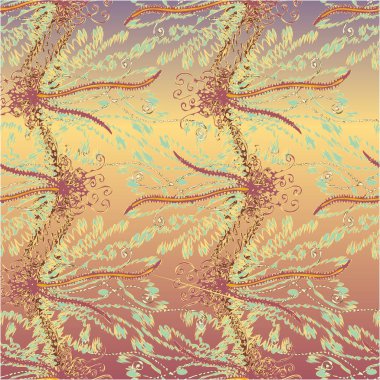 soyut çiçek deseni, vektör illüstrasyonu