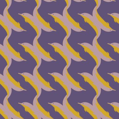 Dekoratif renkli seamless modeli sevimli yunuslar ile