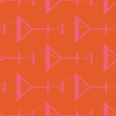 Tropik kokteyller desen, renkli kesintisiz vektör çizim