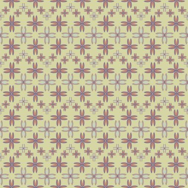 Çiçekler, vektör çizim ile çok renkli geometrik seamless modeli 