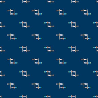 Dekoratif renkli seamless modeli ile şirin yusufçuk