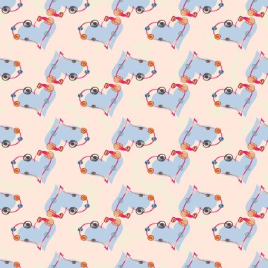 Soyut kalp doodle arka plan için seamless modeli. 