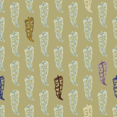 Memphis tarzı zemin ağaç yaprakları 