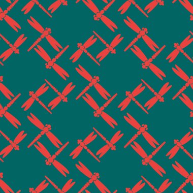 Dekoratif renkli seamless modeli ile şirin yusufçuk