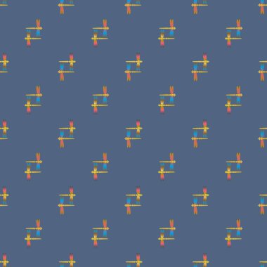 Dekoratif renkli seamless modeli ile şirin yusufçuk