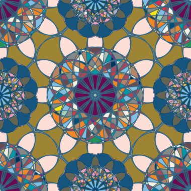  soyut çiçek geometrik Dikişsiz desen arka planı için