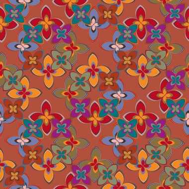  soyut çiçek geometrik Dikişsiz desen arka planı için