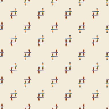 Dekoratif renkli seamless modeli ile şirin yusufçuk