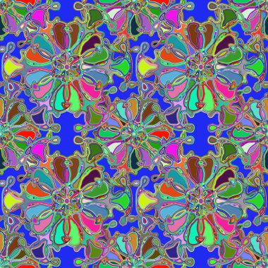 Soyut kaleydoskop renkli Dikişsiz desen arka planı için. 