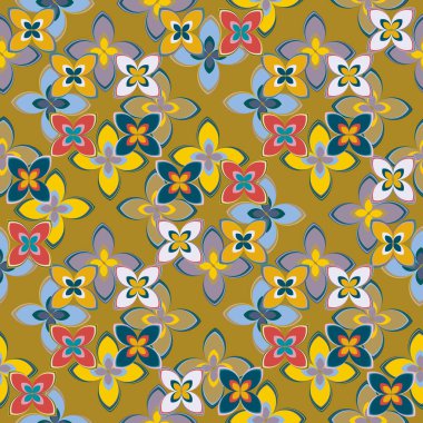  soyut çiçek geometrik Dikişsiz desen arka planı için