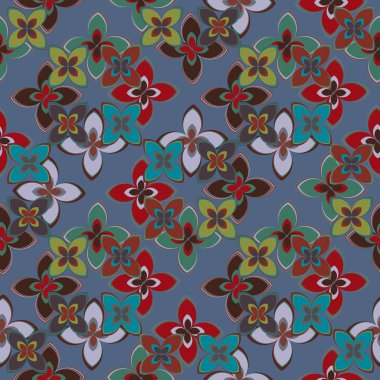  soyut çiçek geometrik Dikişsiz desen arka planı için