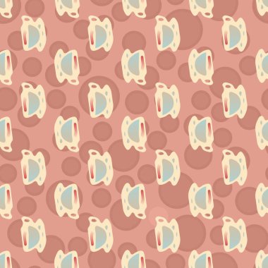 Bardak kahve veya çay arka plan seamless modeli üzerinde noktalı.