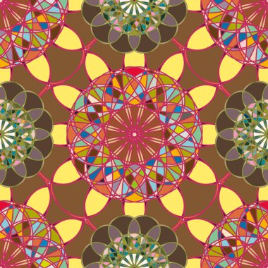  soyut çiçek geometrik Dikişsiz desen arka planı için