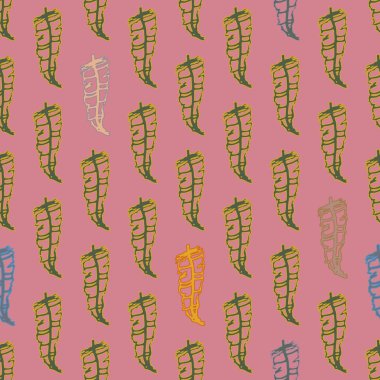 Memphis tarzı zemin ağaç yaprakları 