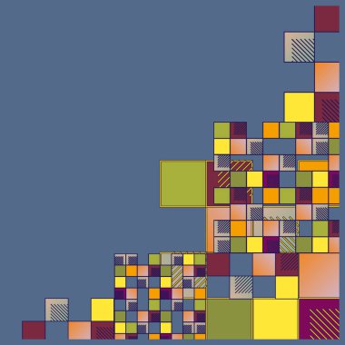 küpleri ve kareler vektör çizimi