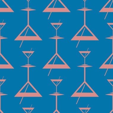 Tropik kokteyller desen, renkli kesintisiz vektör çizim