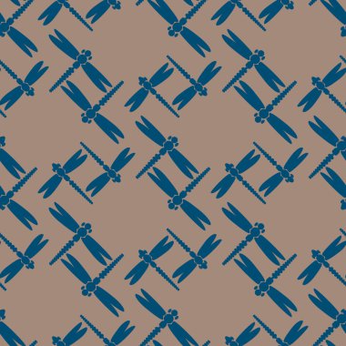 Dekoratif renkli seamless modeli ile şirin yusufçuk