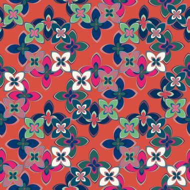  soyut çiçek geometrik Dikişsiz desen arka planı için