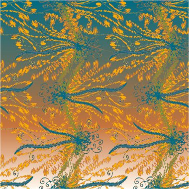 soyut çiçek deseni, vektör illüstrasyonu