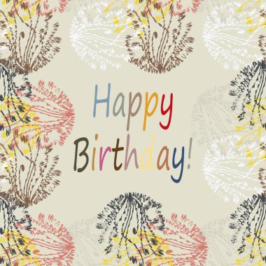 Çiçek desenli harflerle kutlu olsun çok renkli el çekilmiş