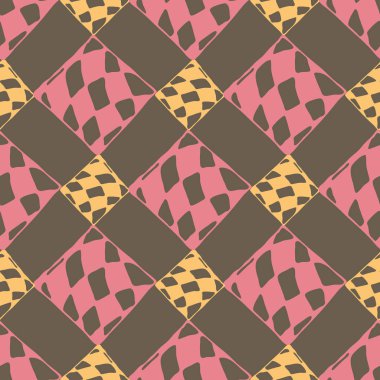 Soyut renkli geometrik Dikişsiz kareli desen arka planı için.