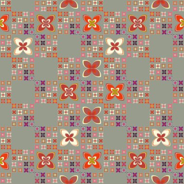  soyut çiçek geometrik Dikişsiz desen arka planı için