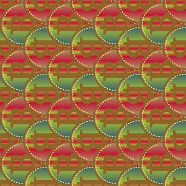 Renkli bitcoins işaretleri ile mali seamless modeli