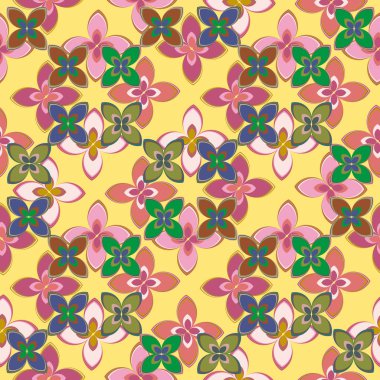  soyut çiçek geometrik Dikişsiz desen arka planı için