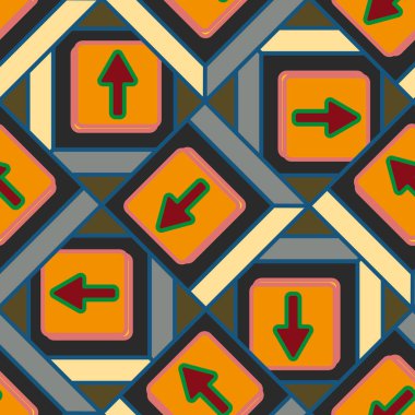 Kot düğmeleri Dikişsiz desen vektör çizim ile 