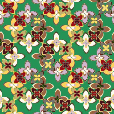  soyut çiçek geometrik Dikişsiz desen arka planı için