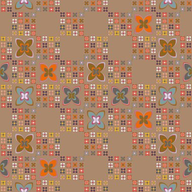  soyut çiçek geometrik Dikişsiz desen arka planı için