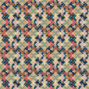 Soyut Dikişsiz renkli desen, vektör çizim