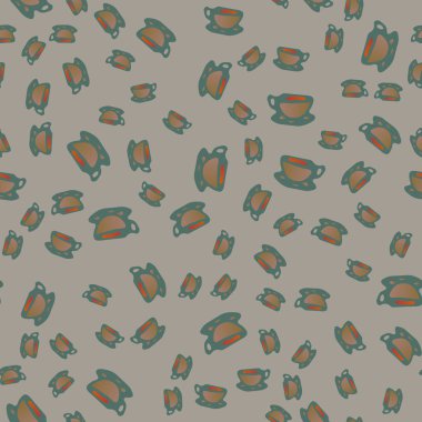 Kahve ya da çay Dikişsiz desen bardak.