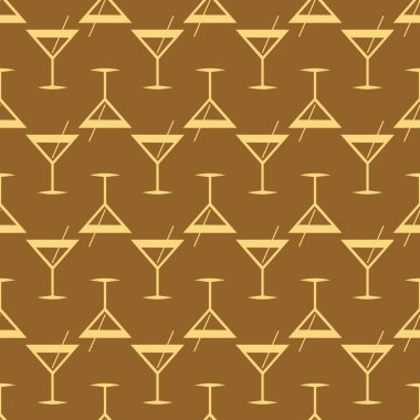 Tropik kokteyller desen, renkli kesintisiz vektör çizim