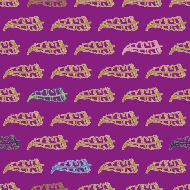 Memphis tarzı zemin ağaç yaprakları 